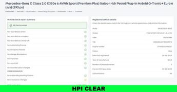 MERCEDES-BENZ C-CLASS 2.0 C350e 6.4kWh Sport (Premium Plus) Saloon 4dr Petrol Plug-in 